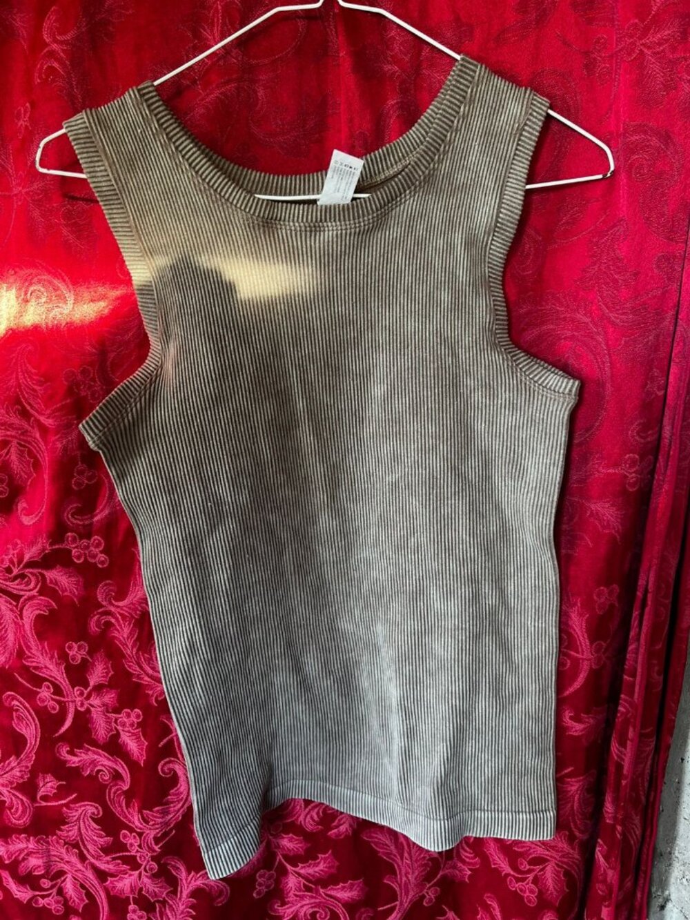 90 Degree by Reflex Stonewash Rib Seamless Iris Tank Top - Size S